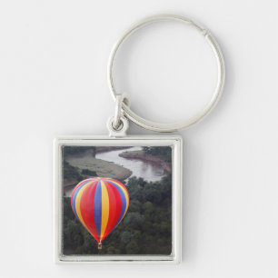 Hot-Air Ballooning over the Mara River Keychain