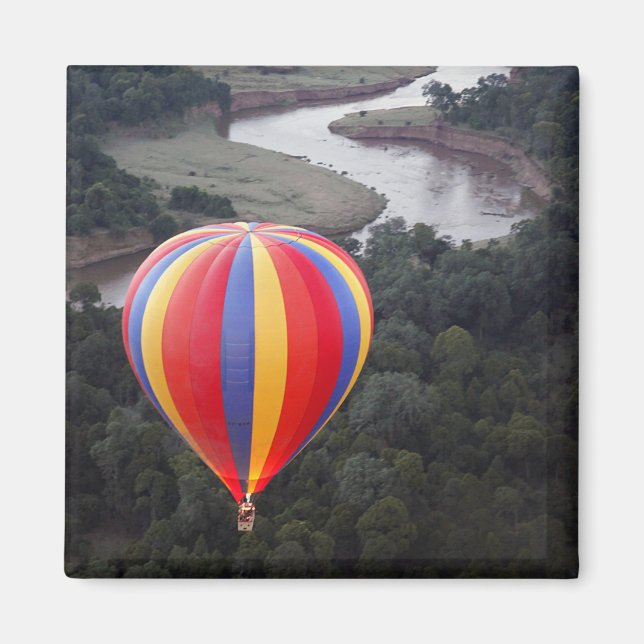 Hot-Air Ballooning over the Mara River Magnet (Front)