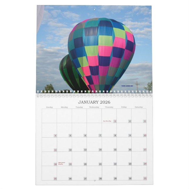 Hot Air Balloons!!!!  2011 Calendar (Jan 2026)