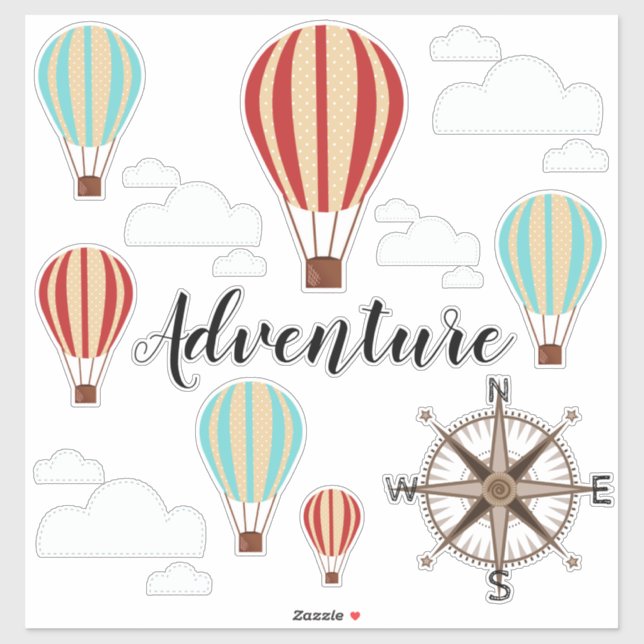 Hot Air Balloons Adventure Sticker (Sheet)
