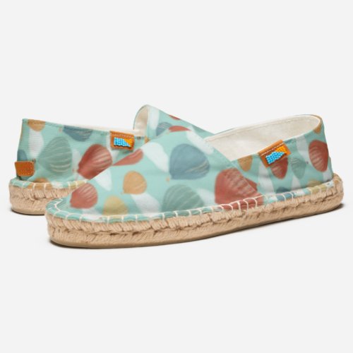Hot Air Balloons and White Clouds Patterned Espadrilles