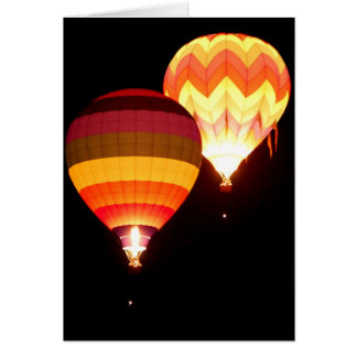 Hot Air Balloons at Night Cards