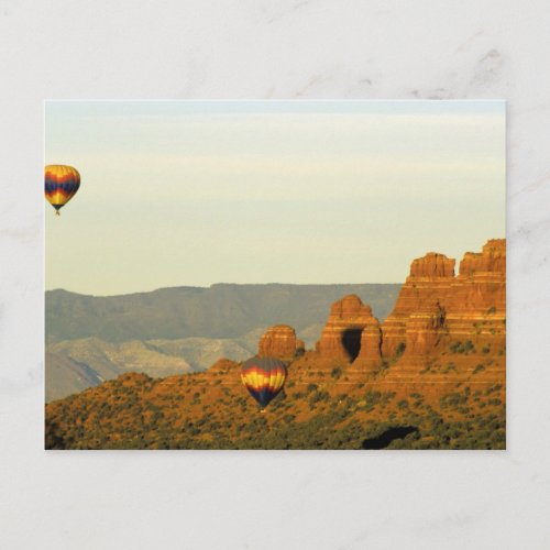 Hot Air Balloons at Sedona Arizona USA Postcard