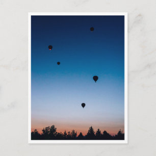 Hot Air Balloons at Sunrise Nevada Desert Photo Postcard