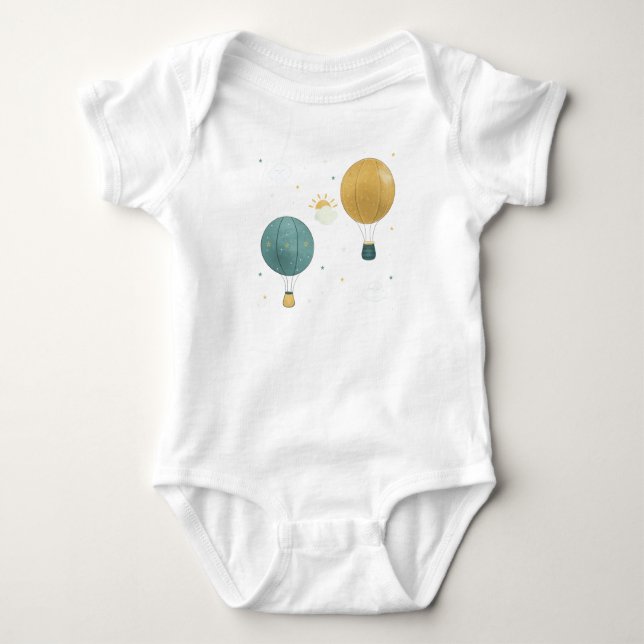 Hot Air Balloons Baby Bodysuit (Front)