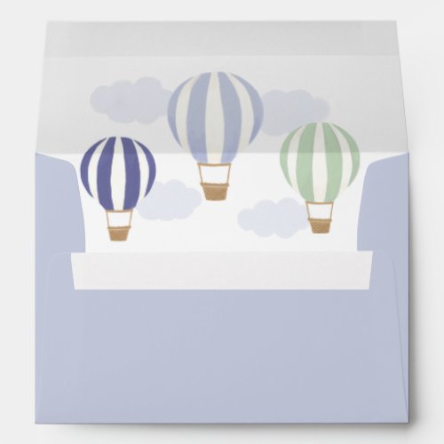 Hot Air Balloons Baby Shower Return Address Envelo Envelope