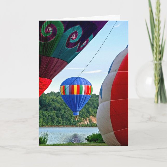 Hot Air Balloons Birthday Card (Front)