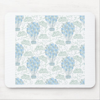 Hot air balloons blue nursery home decor wall art mouse pad