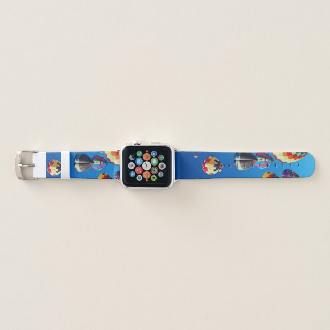 Hot Air Balloons Blue Sky Apple Watch Band (Front)