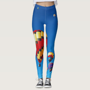 Hot Air Balloons Blue Sky Leggings