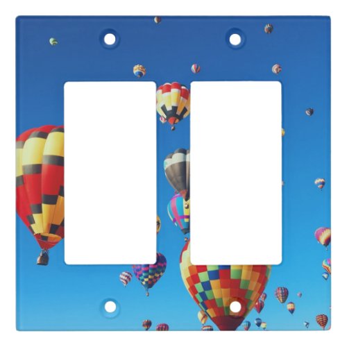 Hot Air Balloons Blue Sky Light Switch Cover