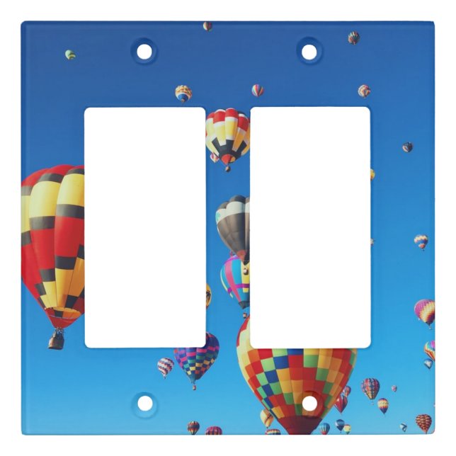 Hot Air Balloons Blue Sky Light Switch Cover (Front)