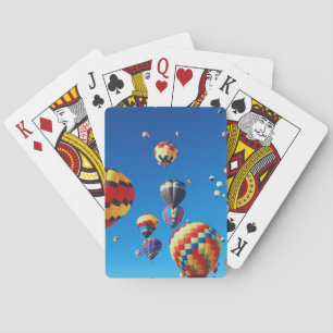 Hot Air Balloons Blue Sky Poker Cards