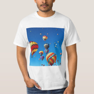 Hot Air Balloons Blue Sky T-Shirt