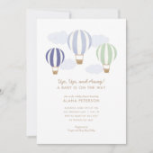 Hot Air Balloons Boy Travel Baby Shower Invitation (Front)