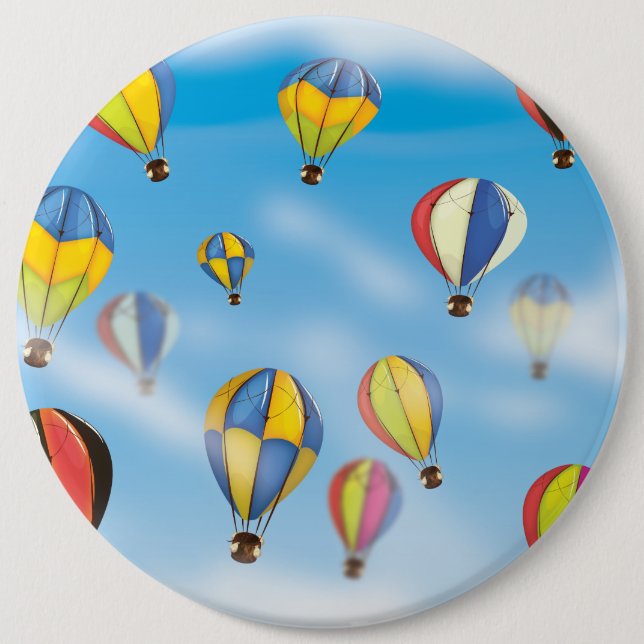 Hot Air Balloons Button (Front)
