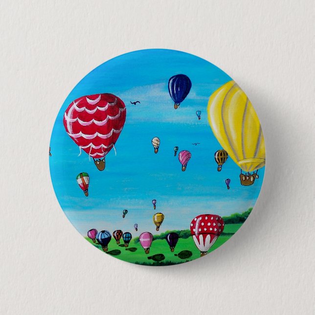 Hot Air Balloons Button (Front)