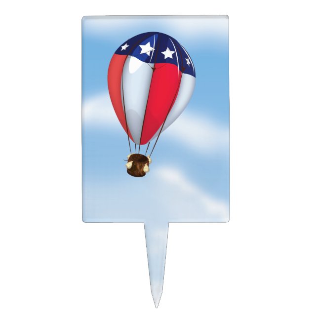 Hot Air Balloons Cake Topper (Front)