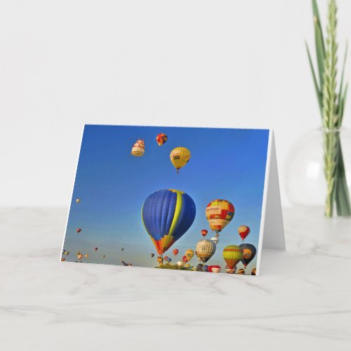 Hot air balloons card