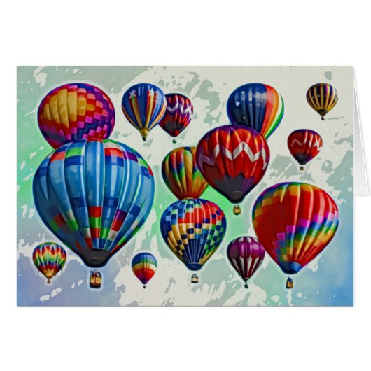 Hot Air Balloons Cards (Front Horizontal)