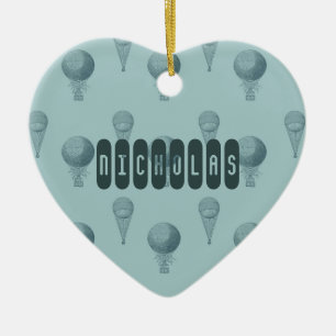 Hot Air Balloons Ceramic Ornament