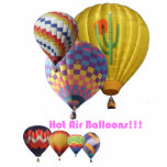 Hot Air Balloons!!! Cutout<br><div class="desc">A collage of seven different hot air balloons with text, "Hot Air Balloons!!!"</div>