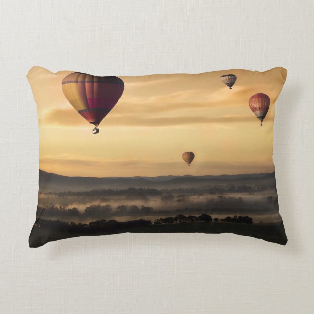 Hot air balloons decorative pillow (Front)