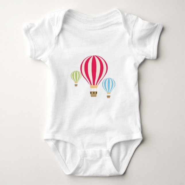Hot Air Balloons Design Baby Bodysuit (Front)