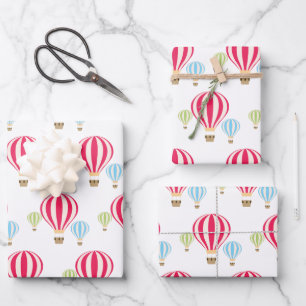 Hot Air Balloons Design Wrapping Paper Sheets