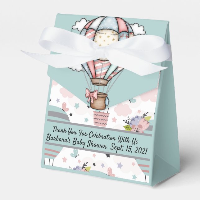 Hot Air Balloons Favor Box (Front Side)