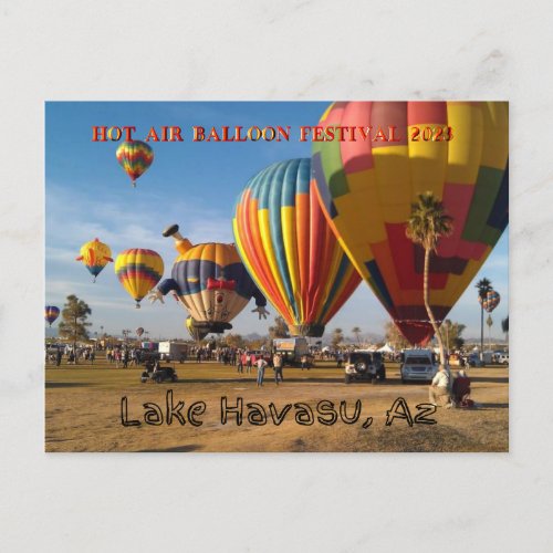 Hot Air Balloons Festival Lake Havasu Postcard