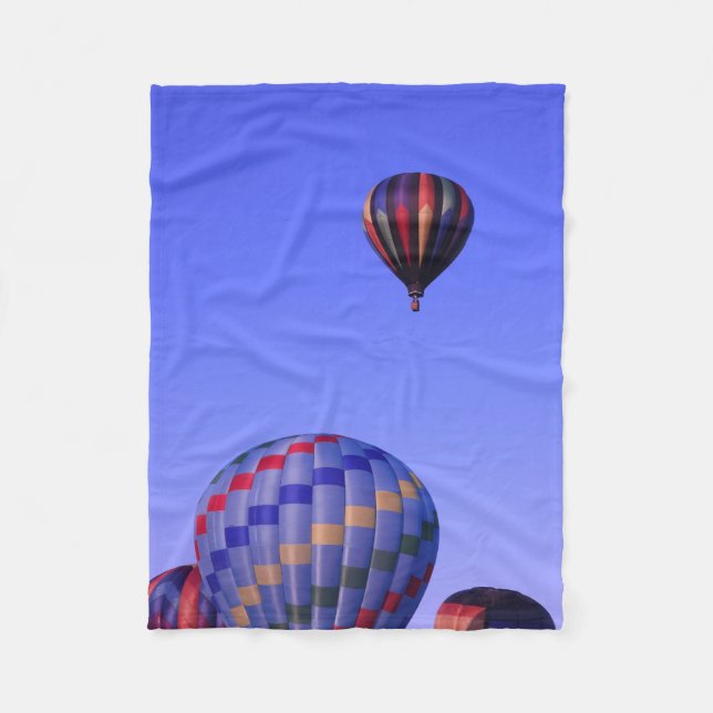 Hot Air Balloons Fleece Blanket (Front)