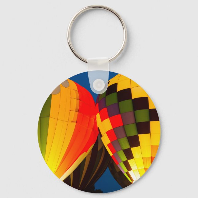 Hot Air Balloons Glow Keychain (Front)