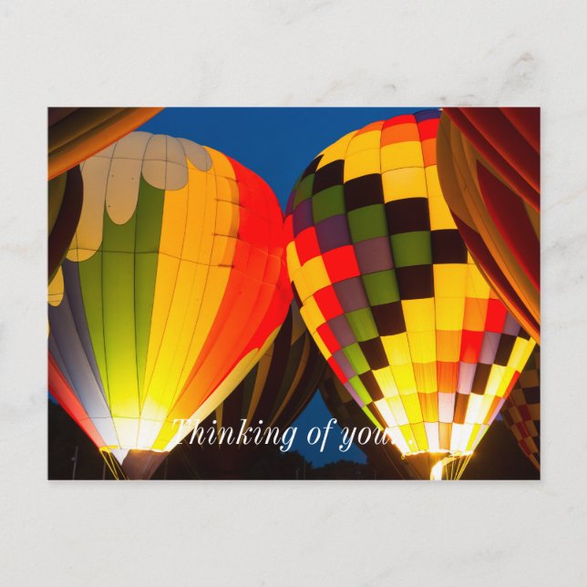 Hot Air Balloons Glow Postcard (Front)