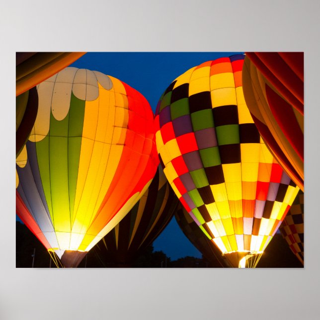 Hot Air Balloons Glow Poster (Front)