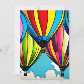 Hot Air Balloons Holiday Card