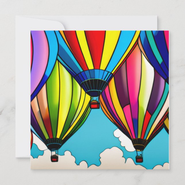 Hot Air Balloons Holiday Card (Front)