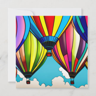 Hot Air Balloons Holiday Card
