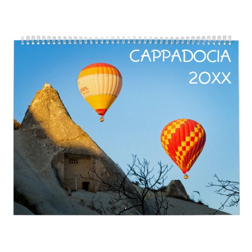 Hot air balloons in Cappadocia wall calendar