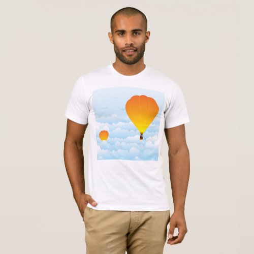 Hot Air Balloons In Clouds Ballooning T_Shirt