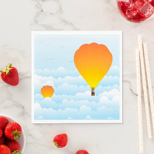 Hot Air Balloons In Clouds Napkins (Creator Uploaded)