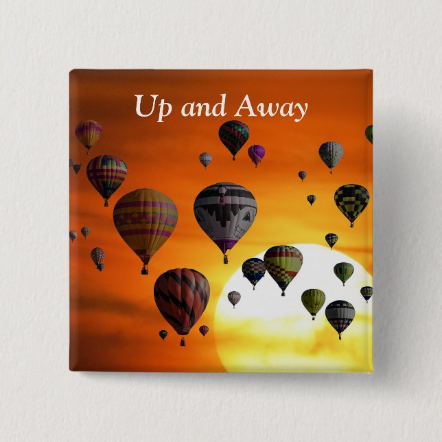 Hot Air Balloons in Flight Button (Front)