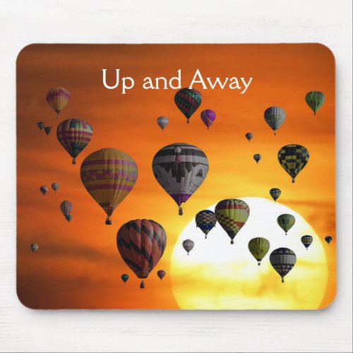 Hot air balloons in flight mouse pad