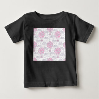 Hot air balloons in pink nursery art baby T-Shirt