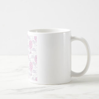 Hot air balloons in pink nursery art coffee mug