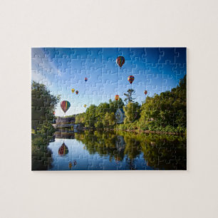 Hot air balloons in Queechee Jigsaw Puzzle