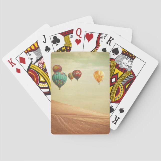 Hot Air Balloons In The Sky Poker Cards (Back)