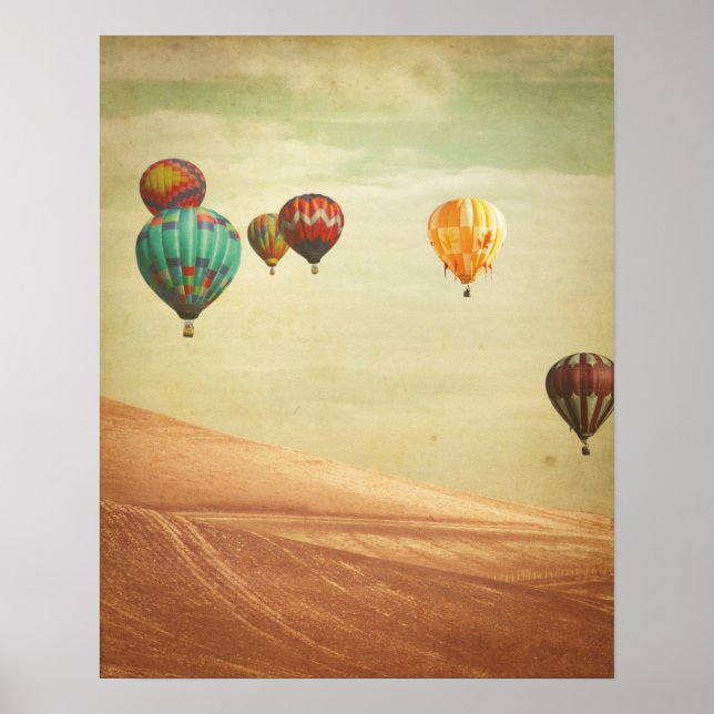 Hot Air Balloons In The Sky Poster (Front)