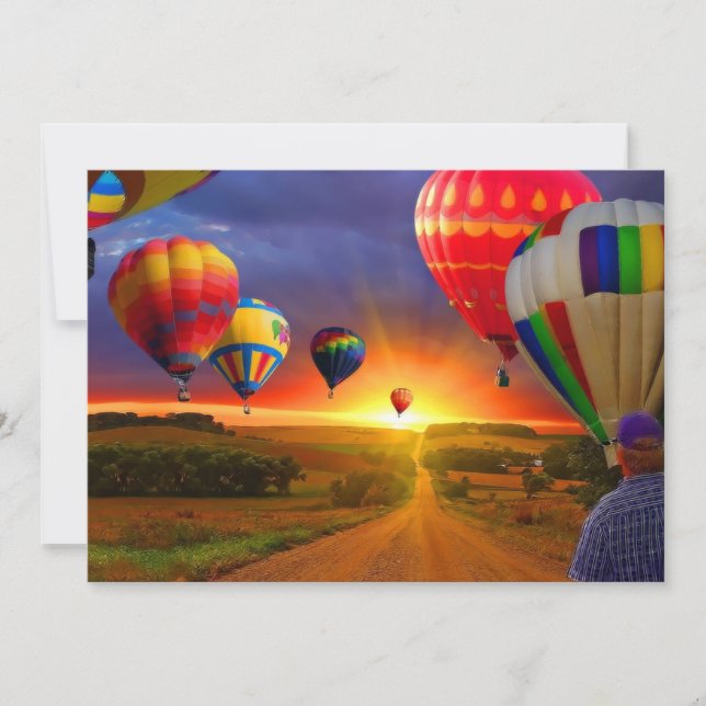 Hot Air Balloons Invitation (Front)