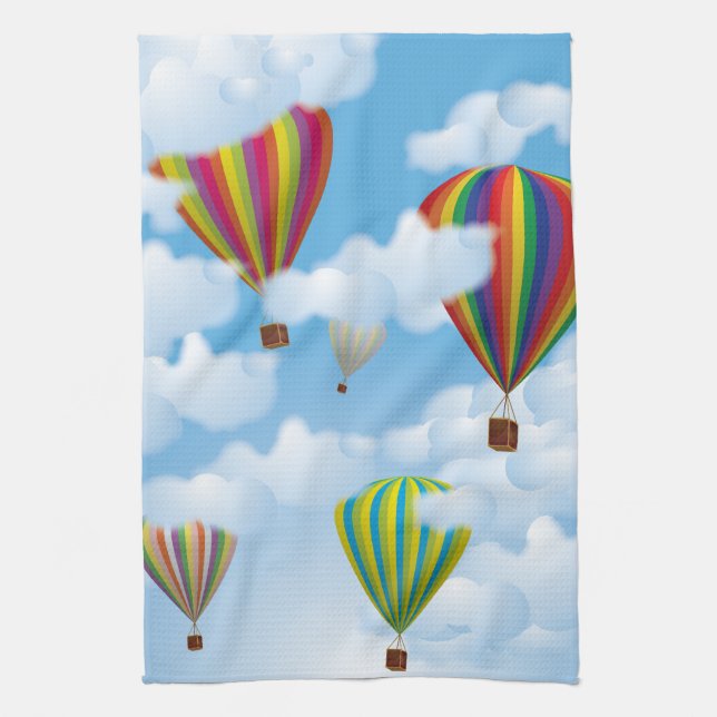 Hot Air Balloons Kitchen Towel (Vertical)